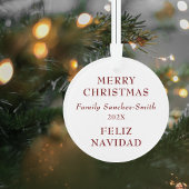 バイリンガルエレガントブルゴーニュの鳥のクリスマス オーナメント