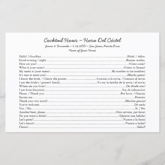 バイリンガルカクテルアワー会話スターター (正面)