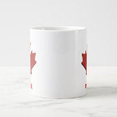 バイリンガルカナダ マップルリーフ エナメルキャンプマグ - 紅茶  ジャンボコーヒーマグカップ (正面)