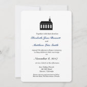 バイリンガルクラシックチャペル結婚式招待状 招待状 (正面)