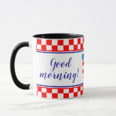 バイリンガルクロアチアグッドモーニングドブロジュトロマグ コーヒーマグカップ (左)