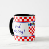 バイリンガルクロアチアグッドモーニングドブロジュトロマグ コーヒーマグカップ (正面左)