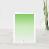 バイリンガルグラデーショング結婚・グリーンの写真サンキューカード サンキューカード (裏面)