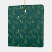 バイリンガルグリーンとゴールデンツリー セラミックオーナメント (左)
