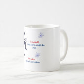 バイリンガルサッカーデザイン コーヒーマグカップ (正面右)