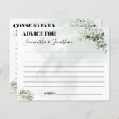 バイリンガルシャワーカード用ユーカリアドバイス (正面/裏面)