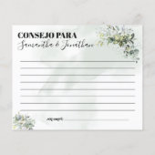 バイリンガルシャワーカード用ユーカリアドバイス (裏面)