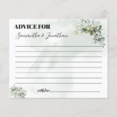 バイリンガルシャワーカード用ユーカリアドバイス (正面)