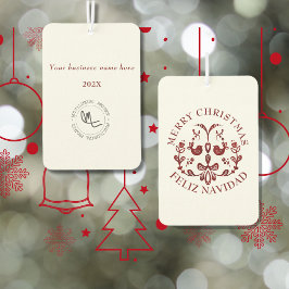 バイリンガルスペインの文字ブルゴーニュ・バード カーエアーフレッシュナー