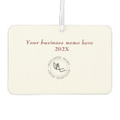 バイリンガルスペインの文字ブルゴーニュ・バード カーエアーフレッシュナー (裏面)