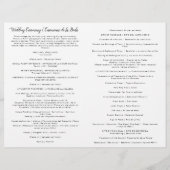 バイリンガルスペインの英語カトリック結婚式 プログラム (裏面)