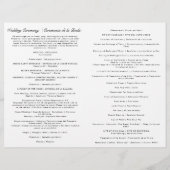 バイリンガルスペインの英語カトリック結婚式 プログラム (裏面)