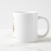 バイリンガルデザインの秋のマグカップ「葉がささやく」 ジャンボコーヒーマグカップ (右)