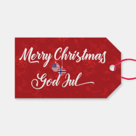 バイリンガルノルウェー語アメリカのホリデーギフトラベル ギフトタグ