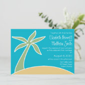 バイリンガルビーチ結婚式招待状 招待状 (スタンド正面)