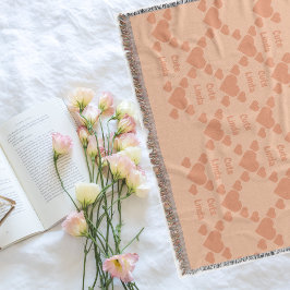 バイリンガルピーチファズカワイリンダスペインの スローブランケット