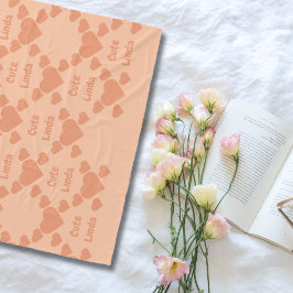 バイリンガルピーチファズカワイリンダスペインの フリースブランケット