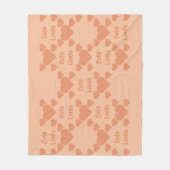 バイリンガルピーチファズカワイリンダスペインの フリースブランケット (正面)