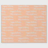 バイリンガルピーチフェリズクンプレニョス – ハッピーバースデー ラッピングペーパー (フラット)