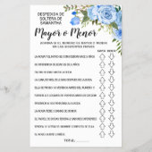 バイリンガルブライダルシャワーカードの移動または使用 チラシ (裏面)