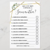 バイリンガルブライダルシャワー (裏面)