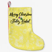 バイリンガルブラジル米クリスマスストッキング スモールクリスマスストッキング (正面)