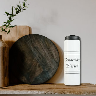 バイリンガルブラック&ホワイトスペインの弁当堂賛美 タンブラー