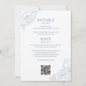 バイリンガルベトナム牡丹の歌Hy Dusty Blue 招待状 (裏面)