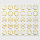 バイリンガルホワイトゴールデンフェリーズNavidadクリスマス ラッピングペーパー (フラット)