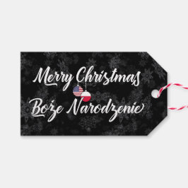 バイリンガルポーランドアメリカンホリデーギフトラベル ギフトタグ