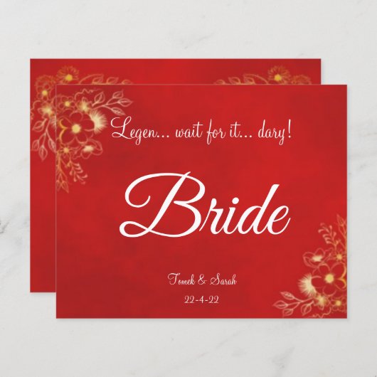 バイリンガルメニュー付きフラットブルゴーニュ座席表 (正面/裏面)