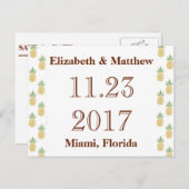 バイリンガル日付はがきトロピカルを保存 案内ポストカード (正面/裏面)