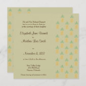 バイリンガル熱帯結婚式招待状広場 招待状 (正面/裏面)