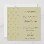 バイリンガル熱帯結婚式招待状広場 招待状 (裏面)