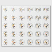 バイリンガル白建築ボーイ誕生日 ラッピングペーパー (フラット)