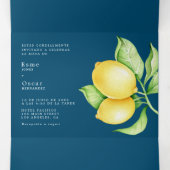 バイリンガル結婚式招待状 – レモンオールインワン 三つ折り招待状 (内部中)