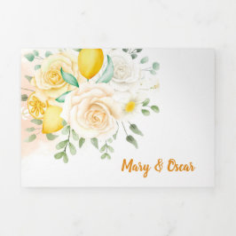 バイリンガル結婚式招待状 – レモンオールインワン 三つ折り招待状