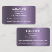 バイリンガル英語スペインの名刺 名刺 (正面/裏面)