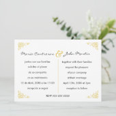 バイリンガル英語スペインの結婚式招待状 招待状 (スタンド正面)