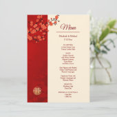 バイリンガル赤さくらんぼ中国のの結婚花 メニュー (スタンド正面)