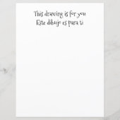 バイリンガル赤の編集可能な手紙からサンタスペインのへ (裏面)