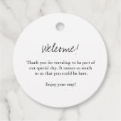 バイリンガル ウェルカム バッグ タグ (正面)