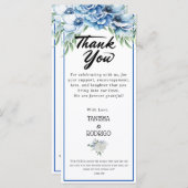 バイリンガル サンキュー メニュー ウェディング / 英語 - スペイン語 メニュー (正面/裏面)