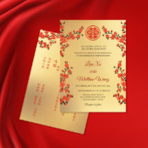 バイリンガル 赤い東洋の花 | 中国式ウェディング