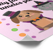 バイリンスペインのガル – 英語ハロウィーンのサイン ポスター (角)