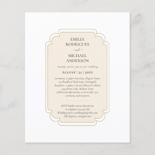 バイリンスペインのガルBodaバジェット結婚ズ チラシ (正面)