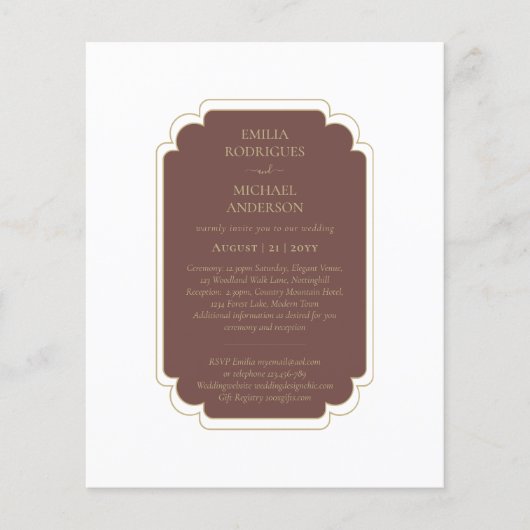 バイリンスペインのガルBodaバジェット結婚ズ チラシ (正面)