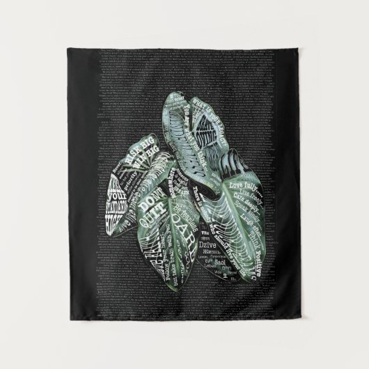 バイリン感動的グやる気を起こさせる・ライフ・引用文 タペストリー (正面)