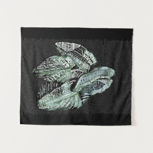 バイリン感動的グやる気を起こさせる・ライフ・引用文 タペストリー (正面(横))