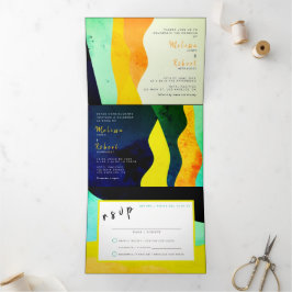 バイリン結婚ガル – Jewel All in One招待状 三つ折り招待状